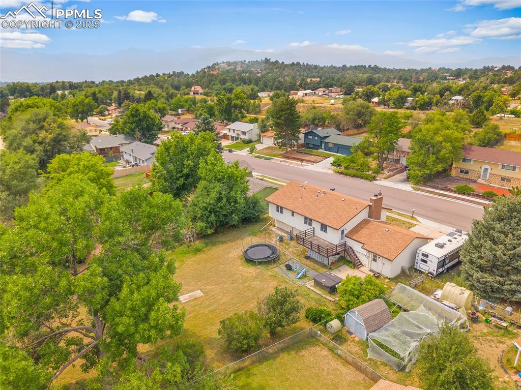 Image 42 of 49: Aerial perspective of suburban area