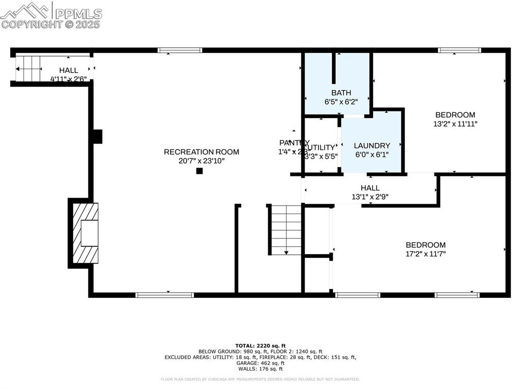 Image 44 of 49: View of floor plan / room layout
