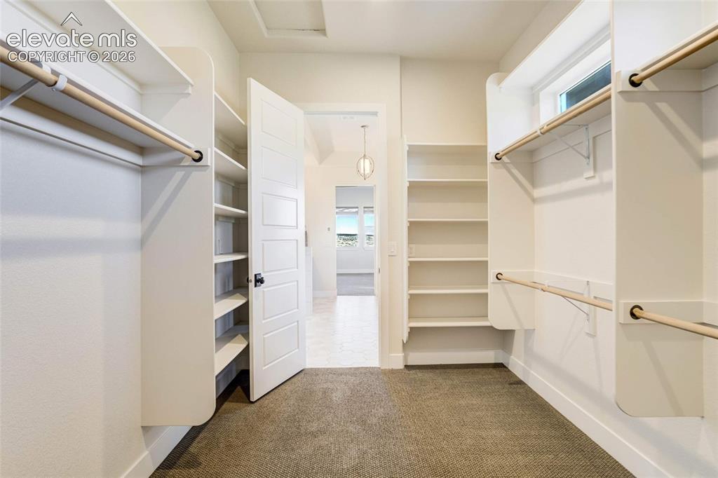Image 30 of 50: Spacious closet with windows