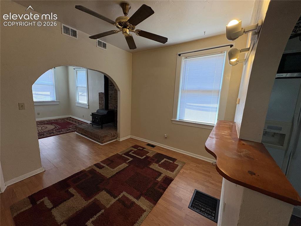 Image 16 of 23: View from Kitchen towards Dining Space. Nice open floorplan!