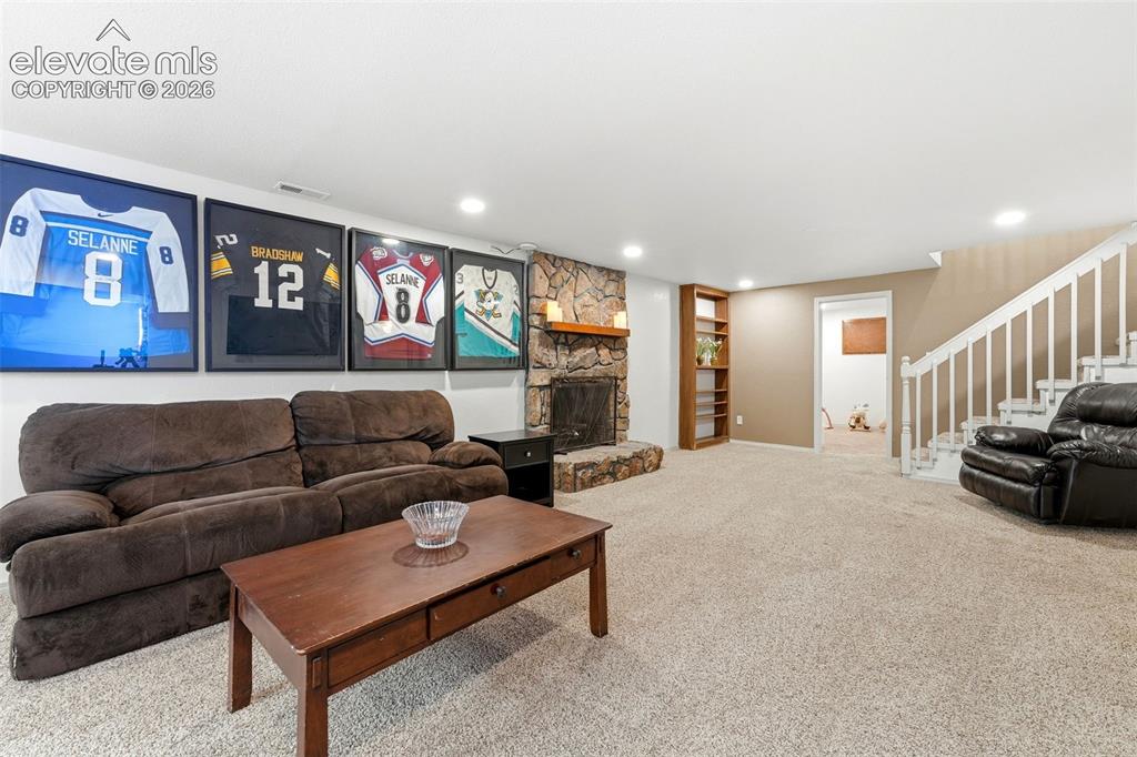 Image 30 of 42: Basement Rec room - great for games!