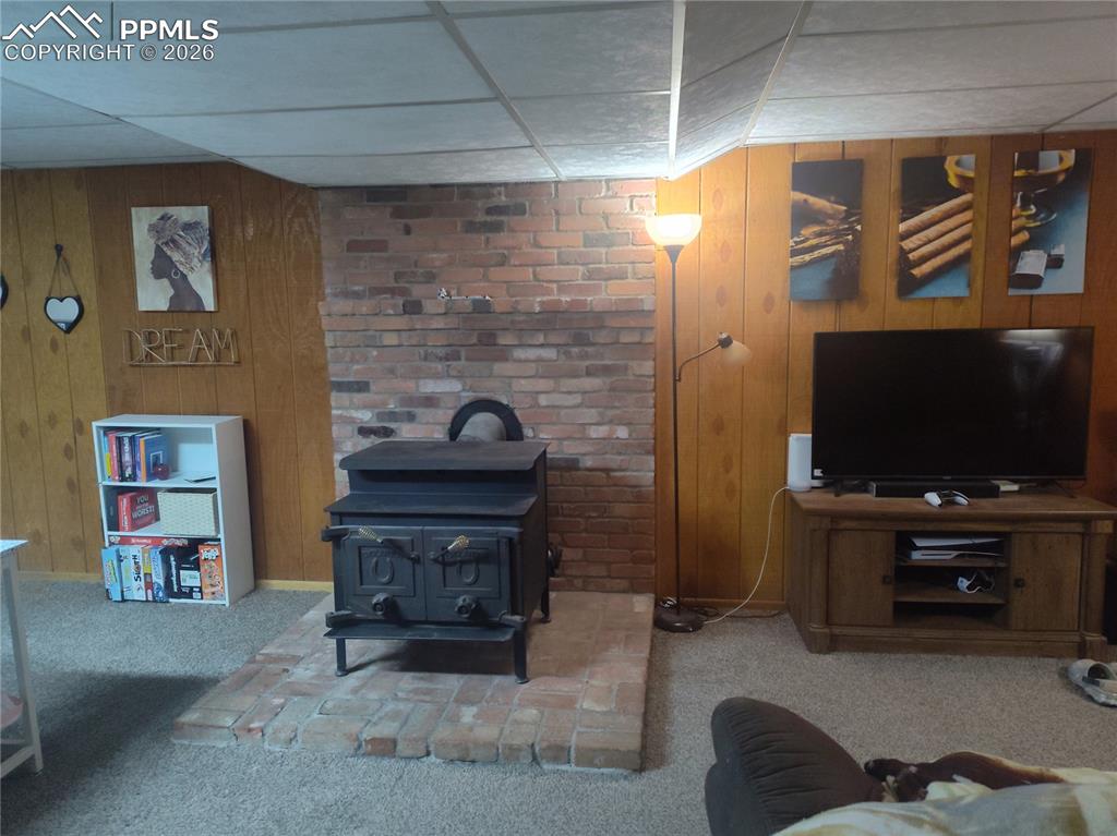 Image 24 of 39: Wood burning stove