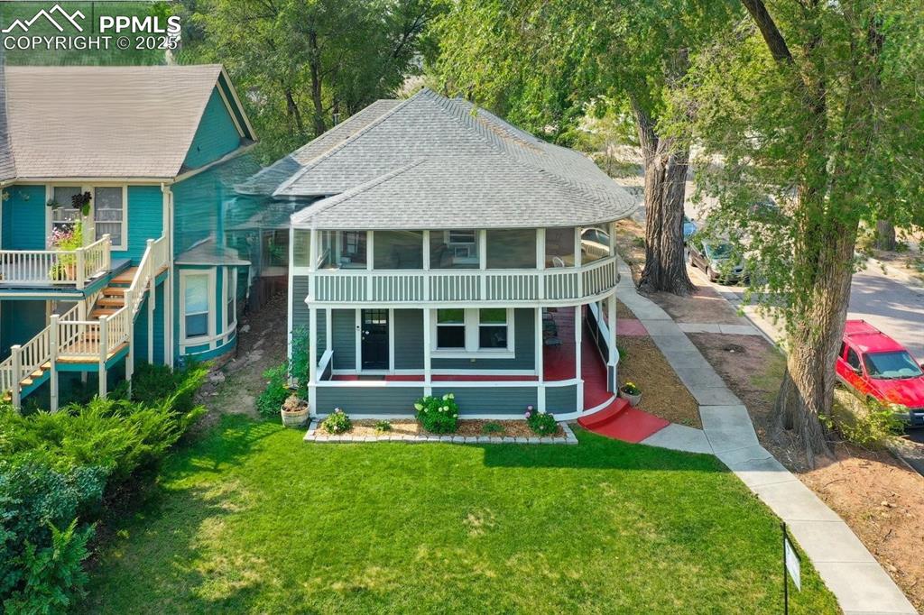 Image 28 of 28: View from above of property