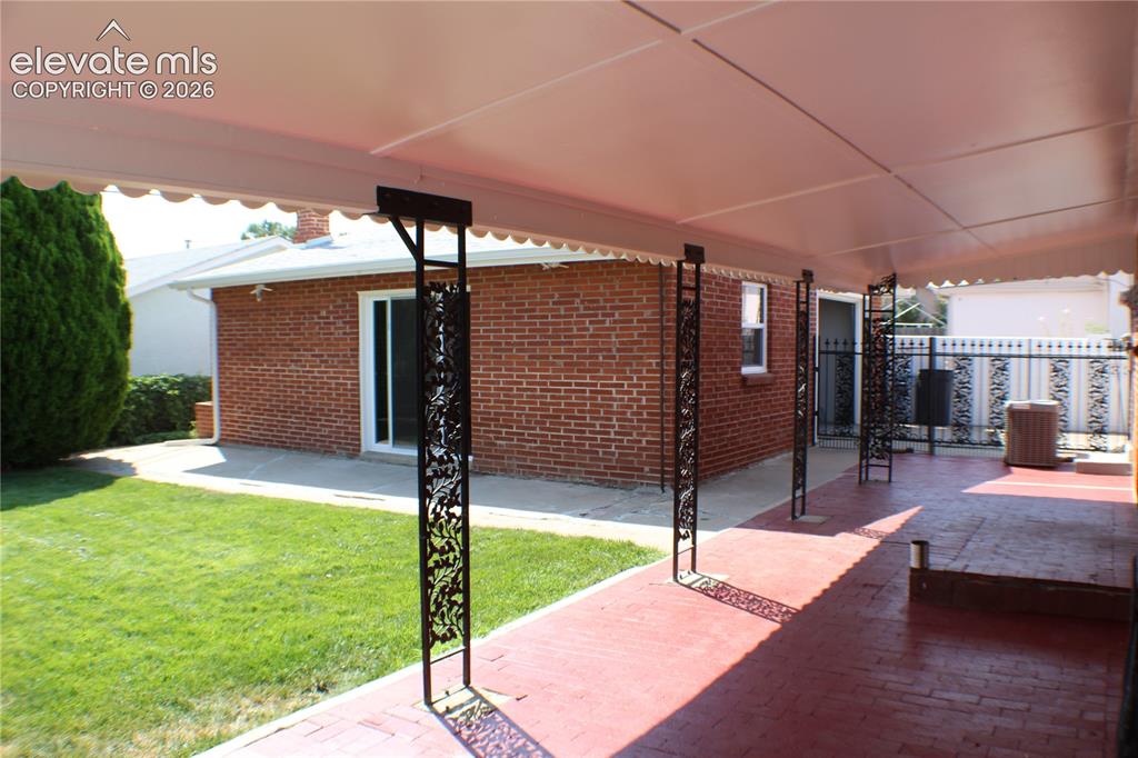 Image 17 of 18: Backyard looking at the detached garage