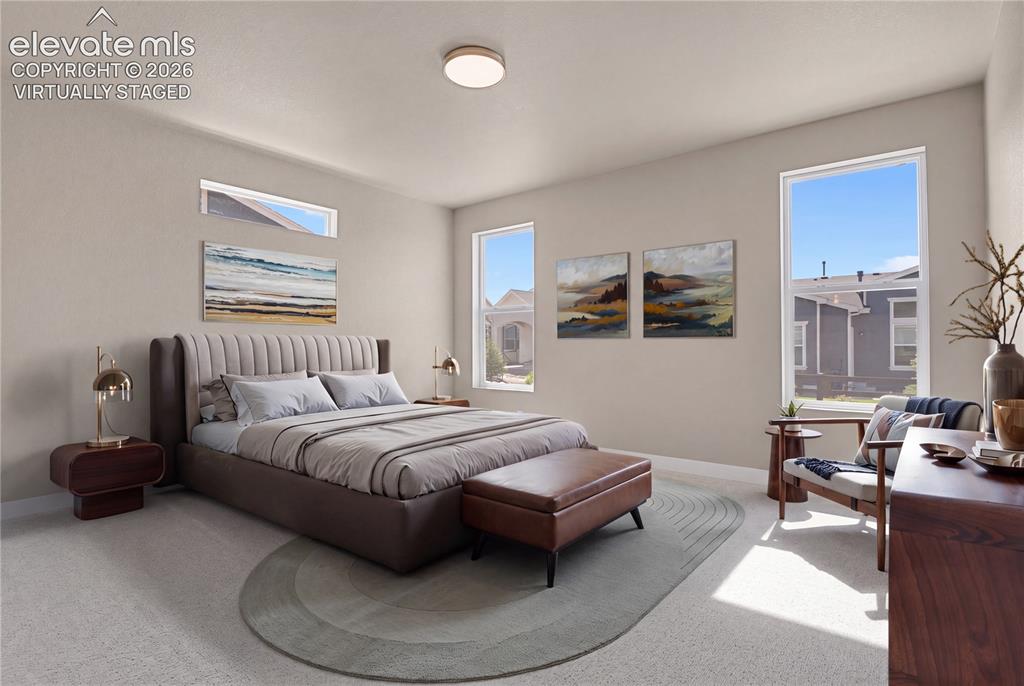 Image 14 of 42: Spacious primary suite. Virtually Staged