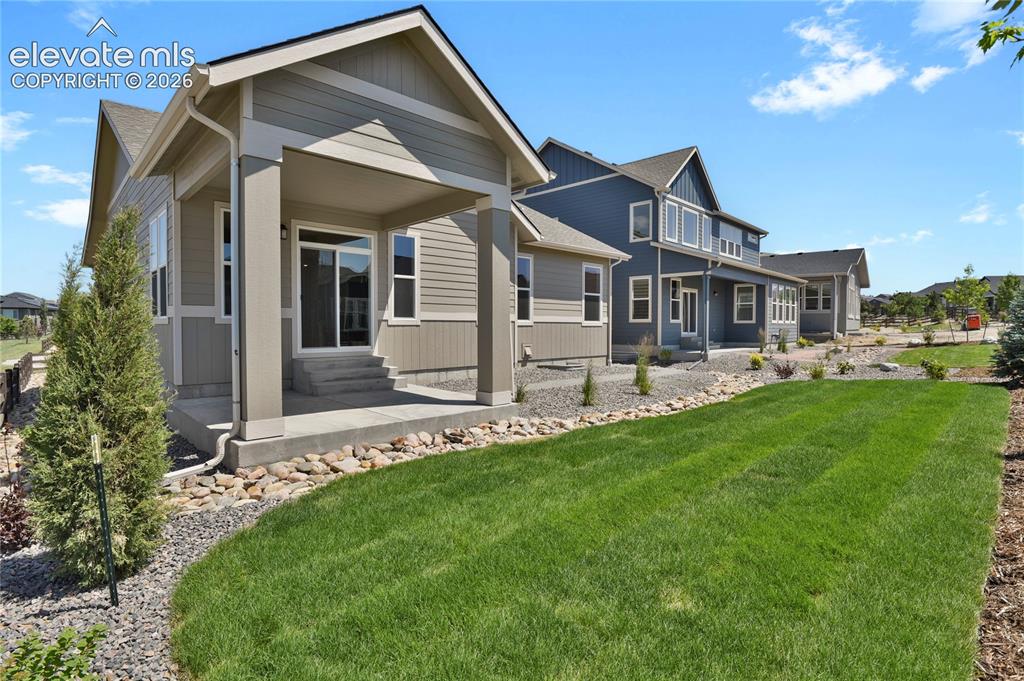Image 4 of 42: Fully landscaped yard is complete. Additional fencing coming soon!