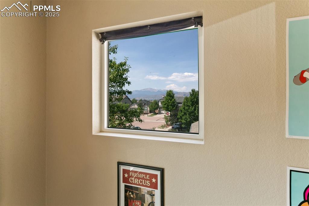 Image 19 of 29: Detailed view of mountain from bedroom