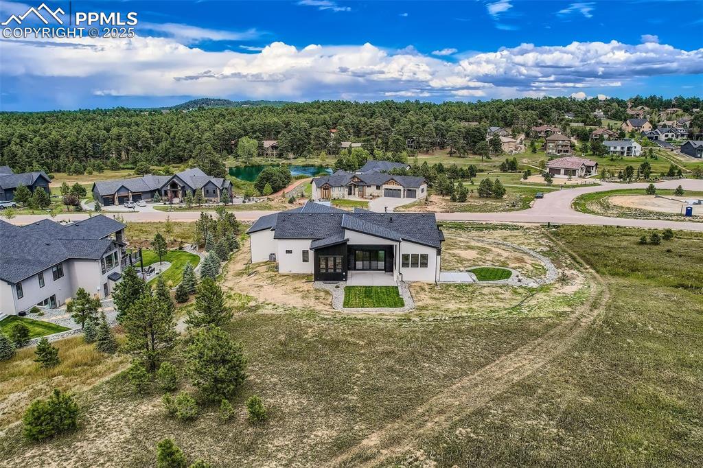 Image 34 of 41: Aerial perspective of suburban area