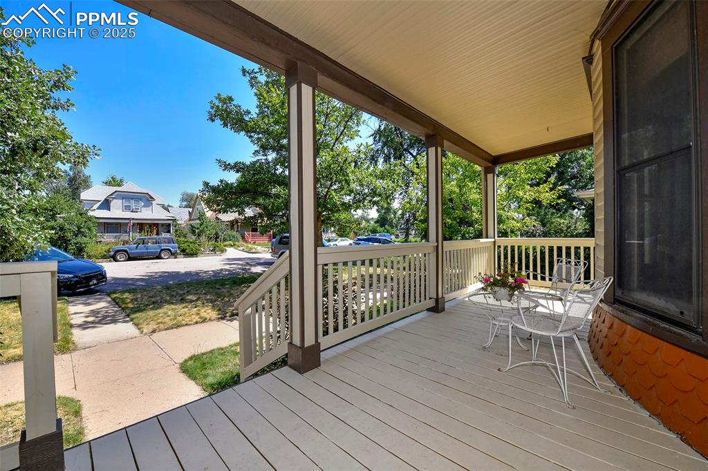 Image 3 of 42: Enjoy your morning coffee on the brand new front porch! Tastefully re-built