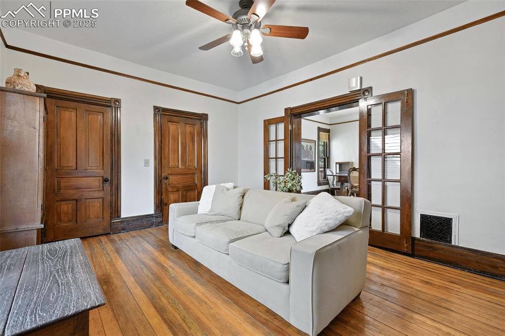 Image 7 of 42: French doors and lots of closet space!