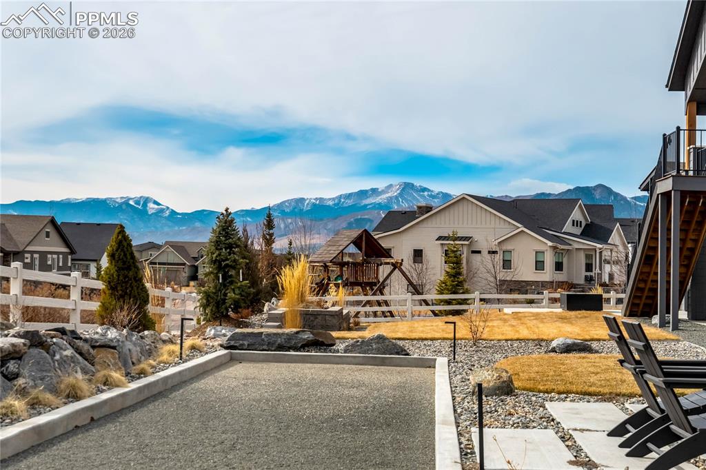 Image 36 of 50: Bocce Court w/Stunning Views