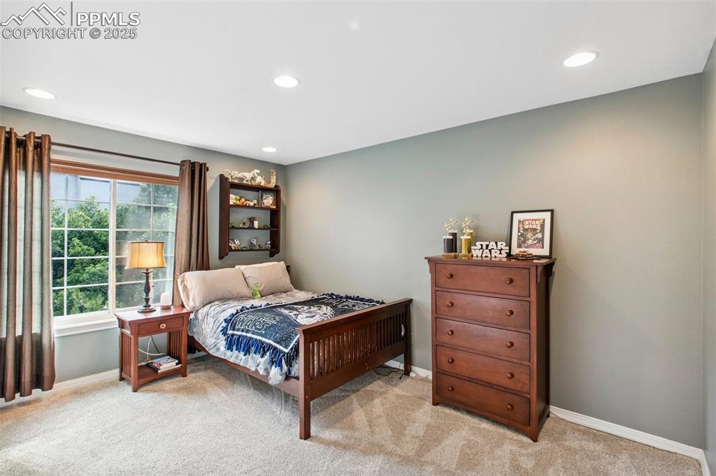 Image 27 of 44: Bedroom with carpet and recessed lighting