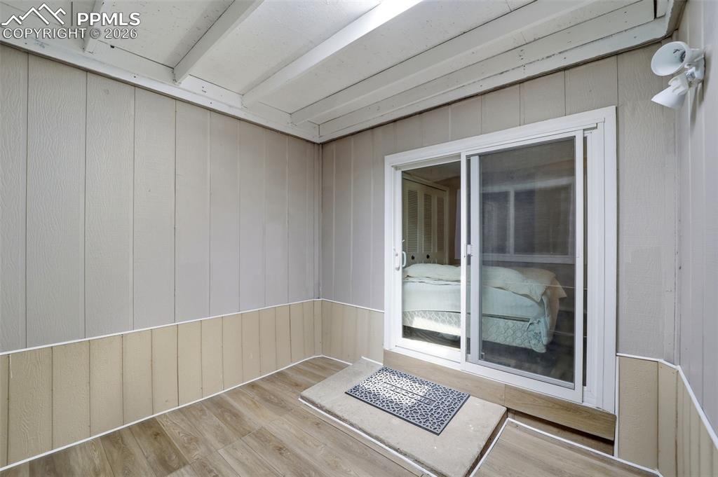 Image 36 of 47: Sliding door to the deck