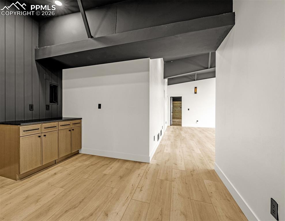 Image 23 of 50: Coffee bar or guest refreshment adds both function and character to the hom