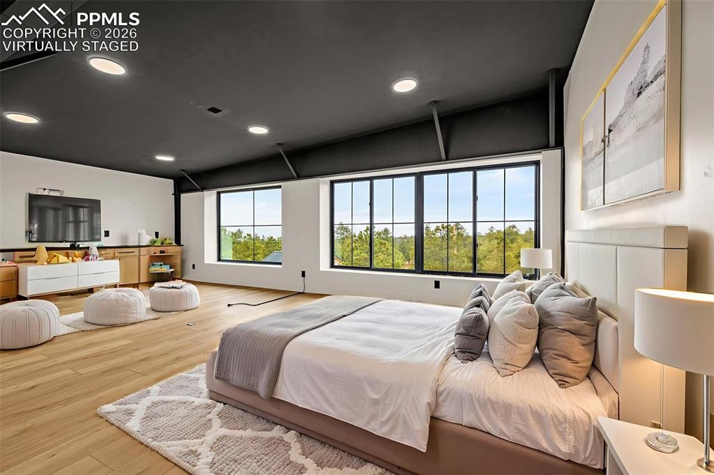 Image 26 of 50: Virtually staged. Bedroom 2 view of Pike