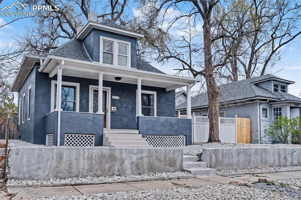 Caption: Front of Structure