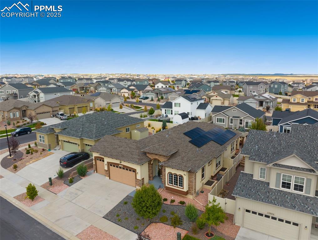 Image 45 of 49: Aerial view of residential area