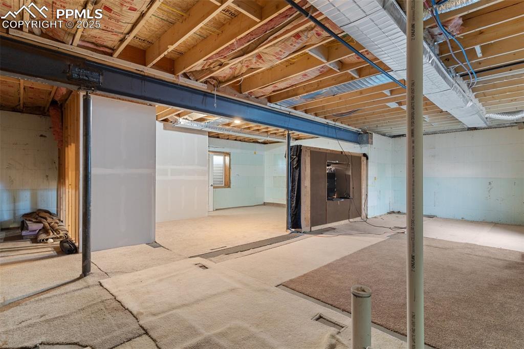 Image 26 of 50: View of unfinished basement