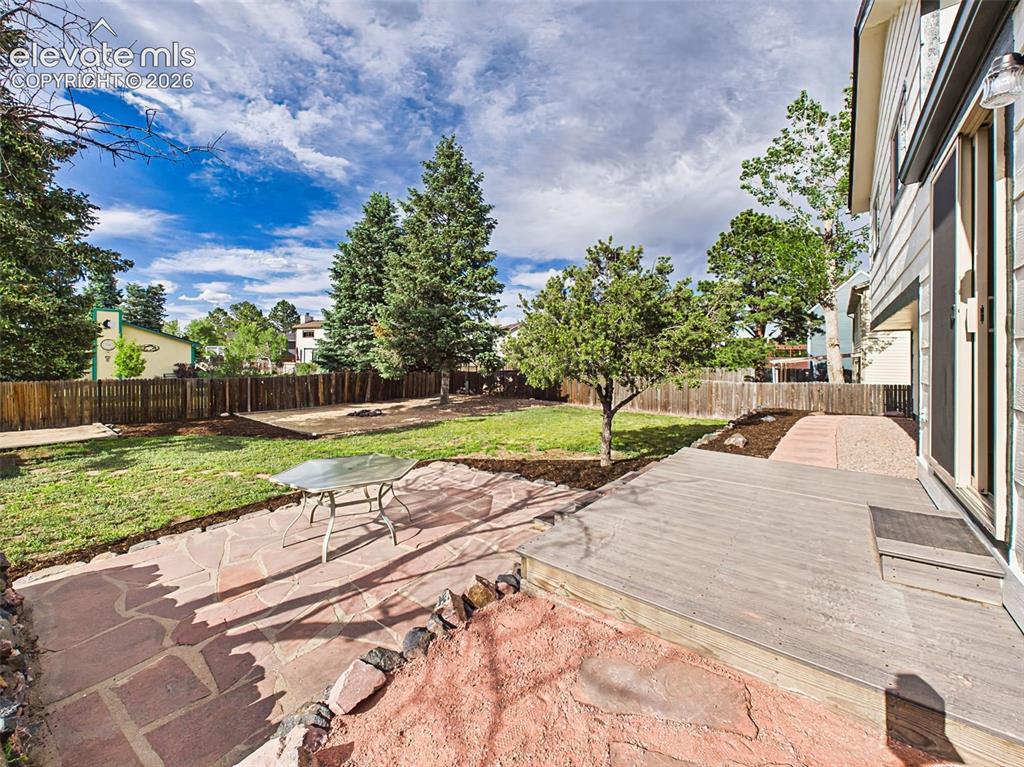 Image 40 of 50: Enjoy a large, private backyard designed for Colorado living, complete with