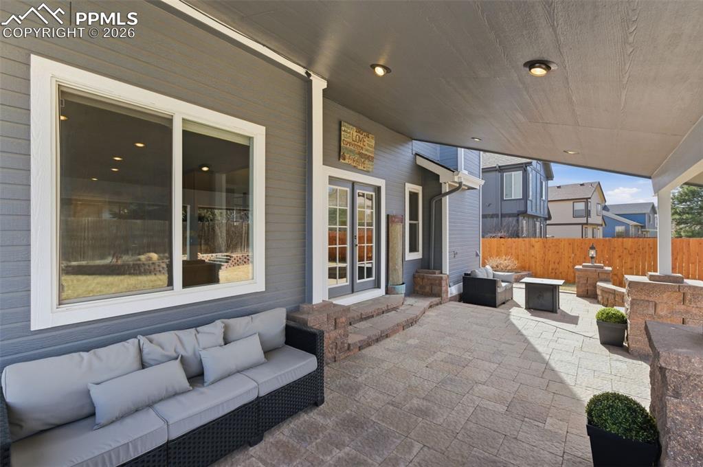 Image 37 of 44: This fabulous covered patio can be used year-round enjoyment. Notice the in