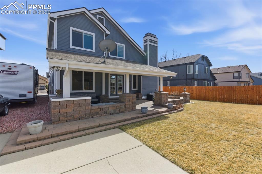 Image 43 of 44: Another  view of the side yard with RV access