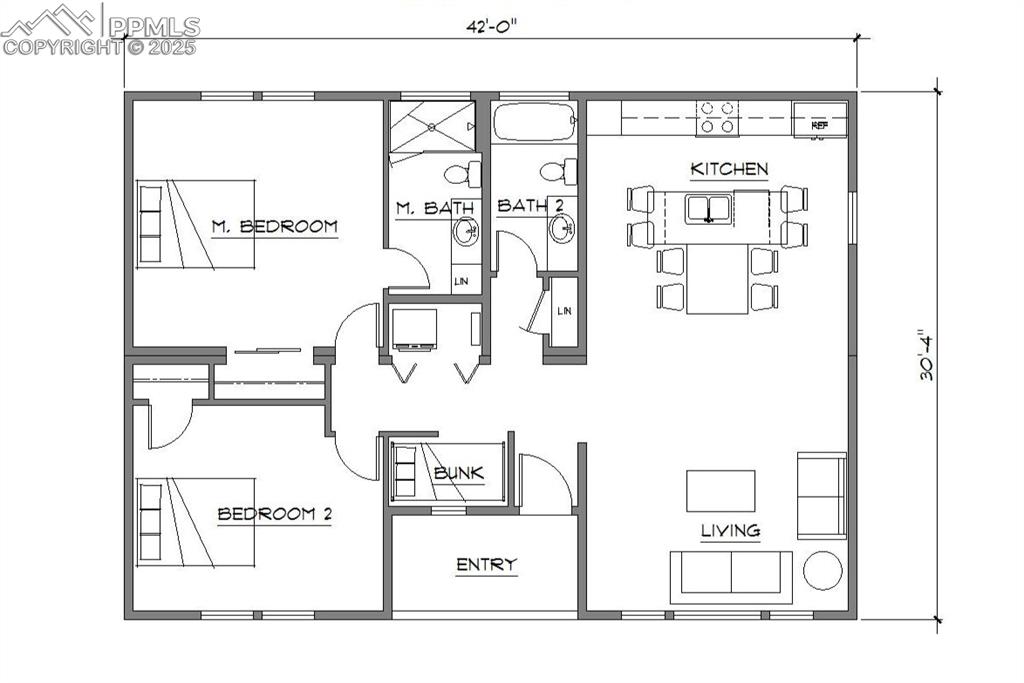 Image 2 of 12: View of floor plan / room layout