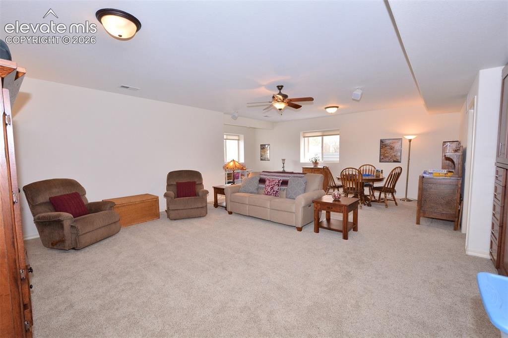 Image 22 of 45: Family room in basement