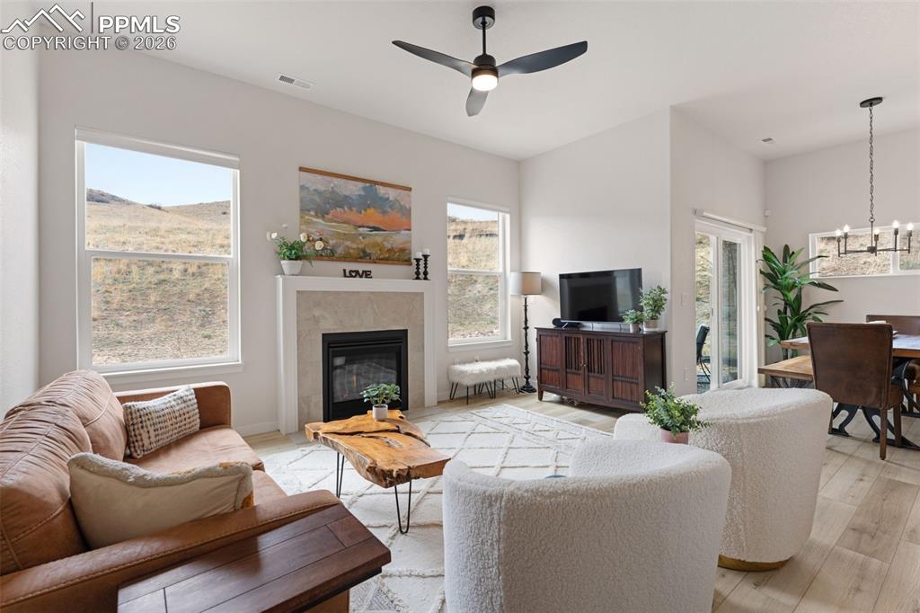 Image 13 of 42: Plenty of space in the living room for seating and entertaining