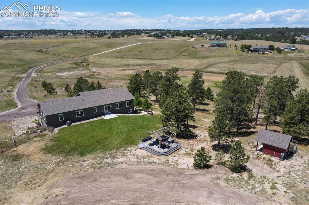 Image 48 of 50: Aerial view of back of house