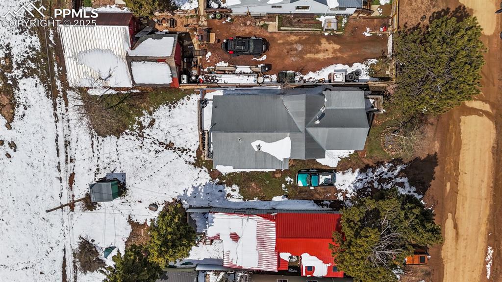 Image 20 of 28: View of snowy aerial view