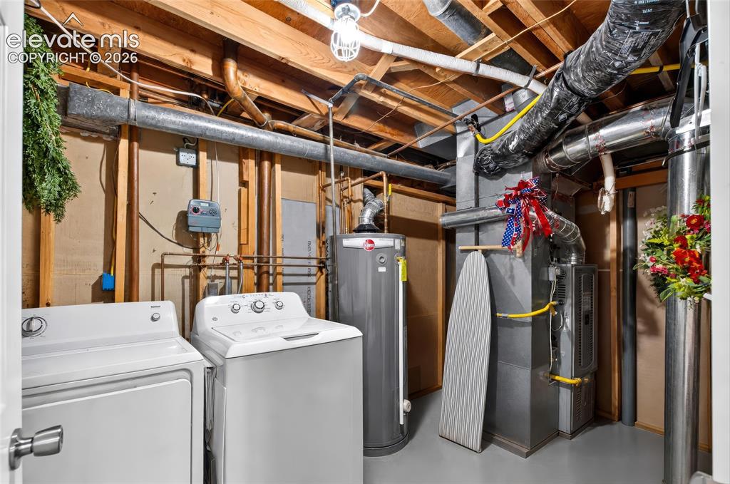 Image 27 of 43: Laundry Room, Water Heater and Forced Air (HVAC)