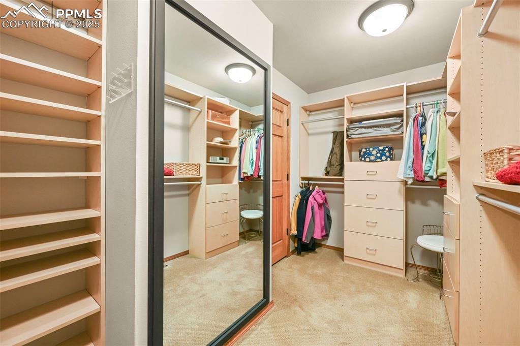 Image 27 of 49: big walk in closet with built ins