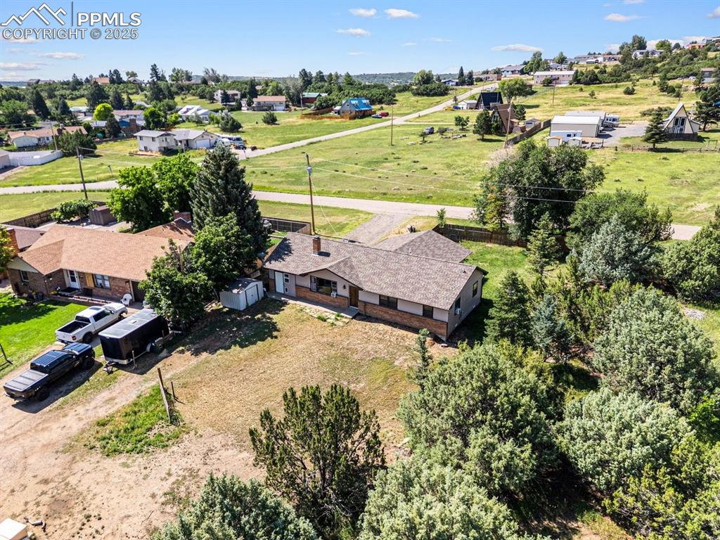 Image 31 of 38: Aerial perspective of suburban area