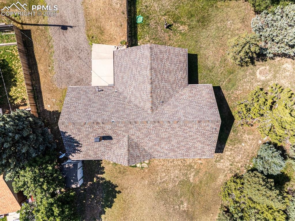 Image 33 of 38: View from above of property