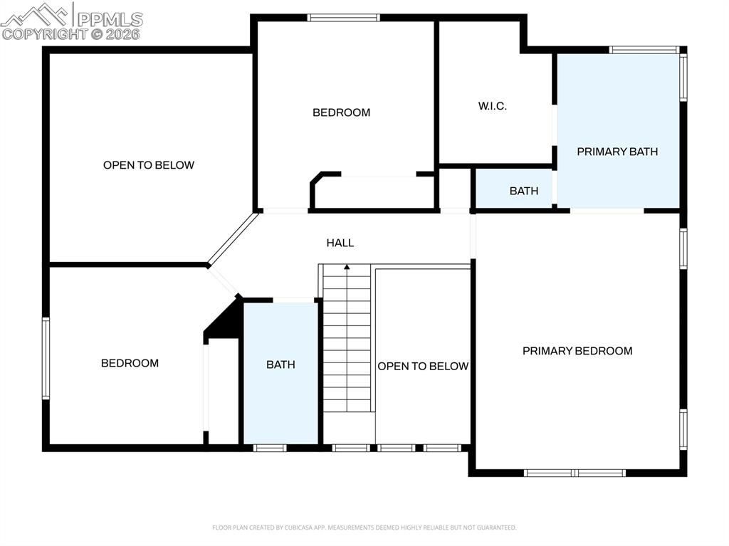 Image 33 of 44: Upstairs floor plan