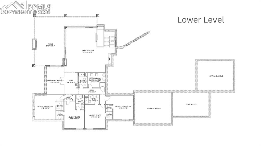 Image 34 of 45: View of Lower Level layout