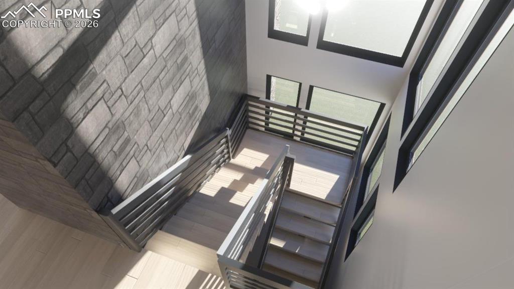 Image 6 of 45: Floating steel staircase