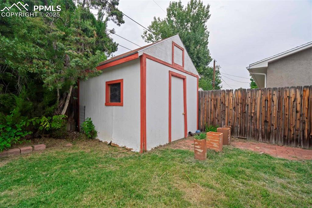 Image 44 of 45: View of storage shed