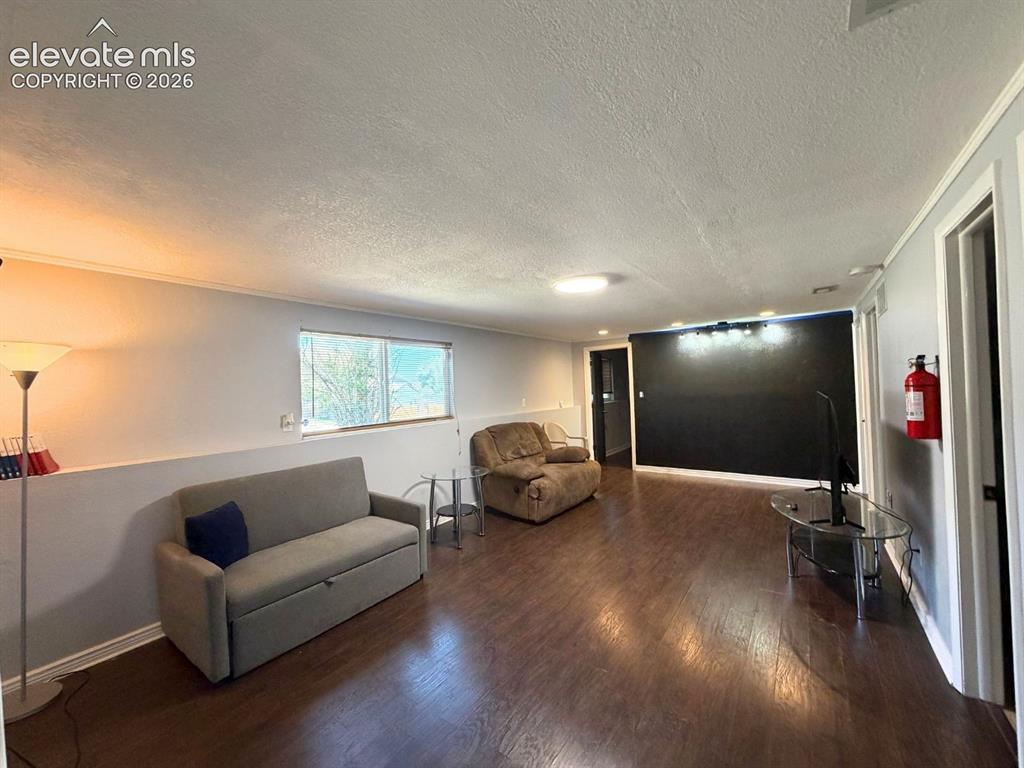 Image 9 of 18: Generously sized family room on the lower level
