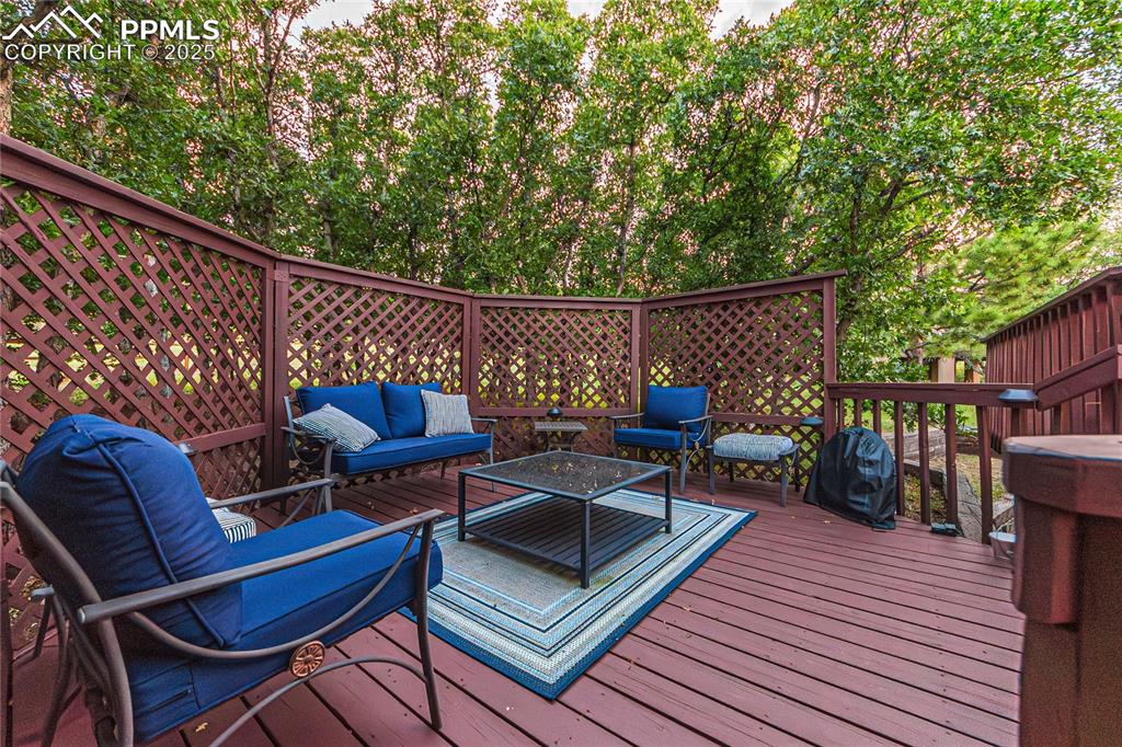 Image 33 of 39: Deck featuring outdoor lounge area