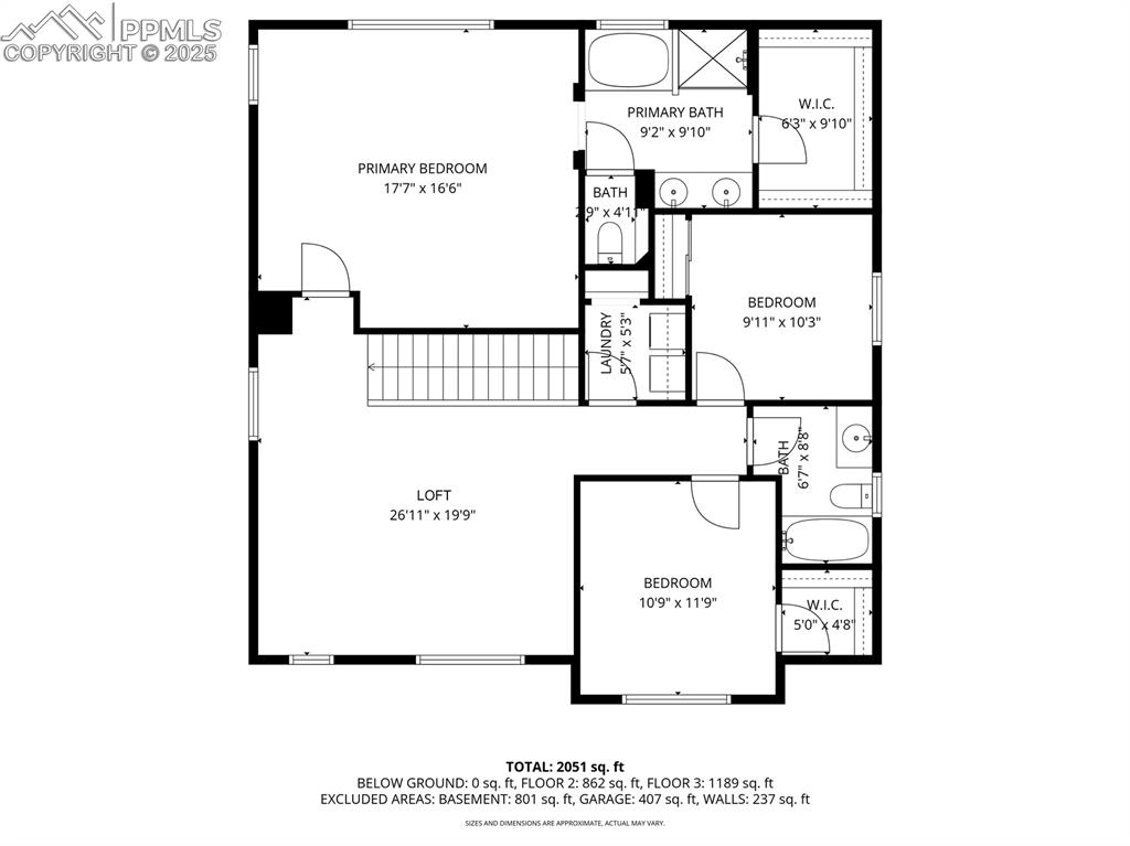 Image 37 of 50: Upper Level Floor Plan