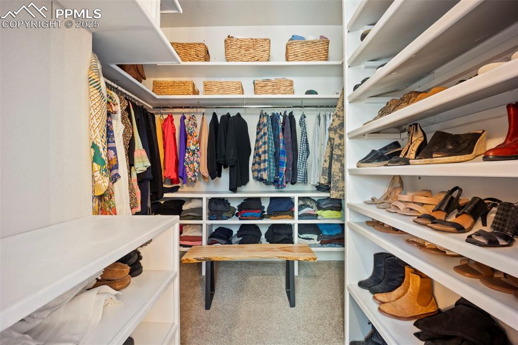 Image 27 of 50: custom shelving to maximize space