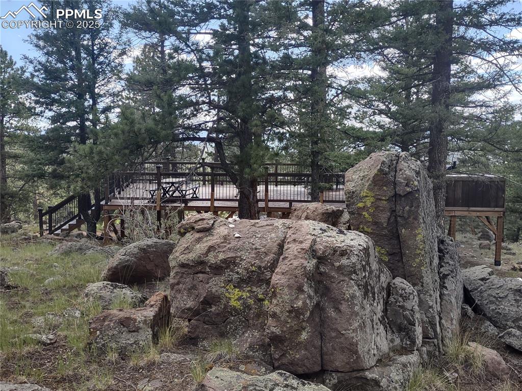 Image 10 of 50: Rock outcroppings near deck