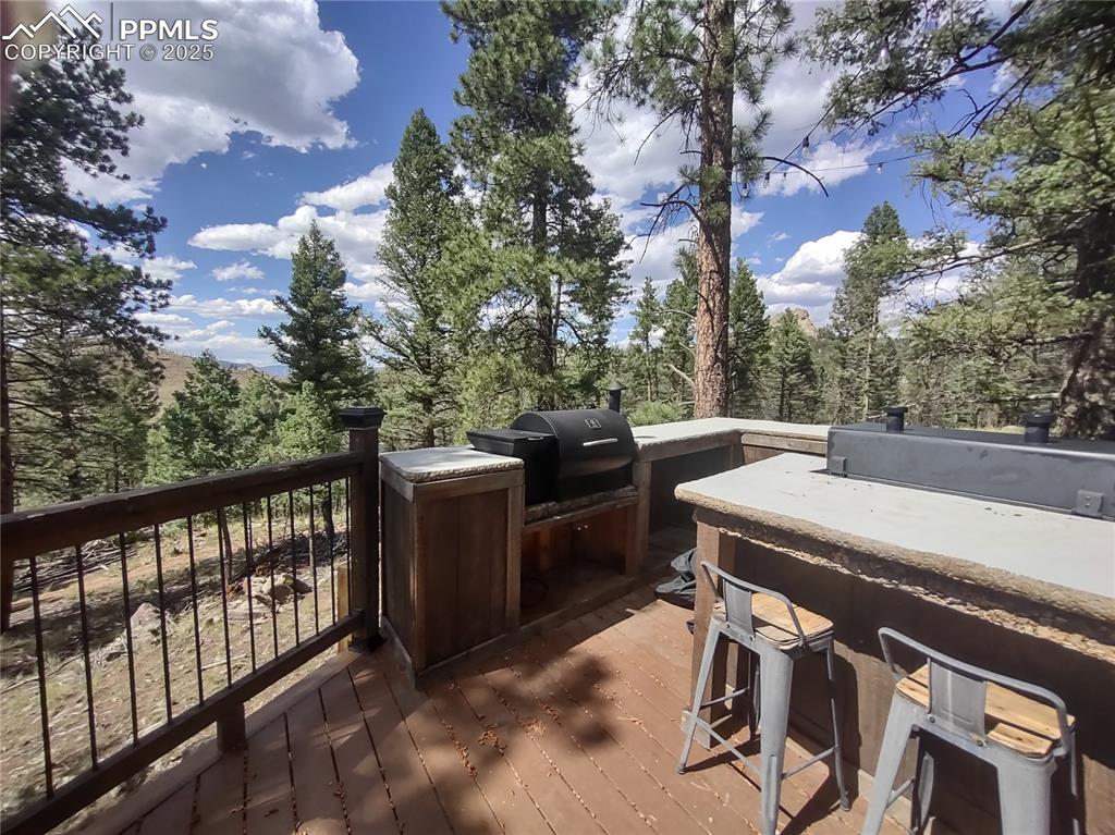 Image 25 of 50: Grill and concrete countertops