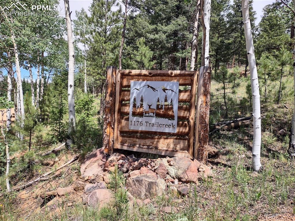 Image 3 of 50: Address Sign on Trail Creek