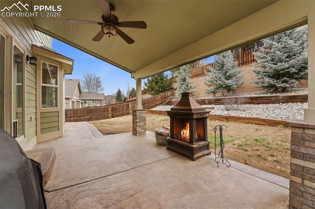 Image 48 of 50: Stamped Covered Patio