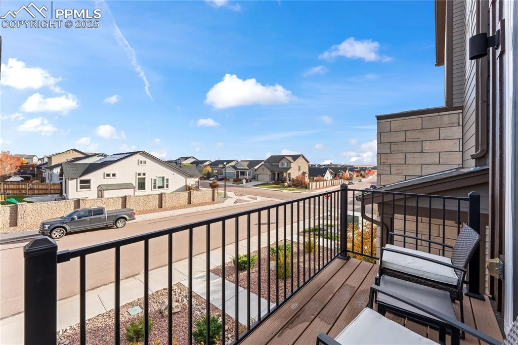 Image 10 of 31: Balcony featuring a residential view