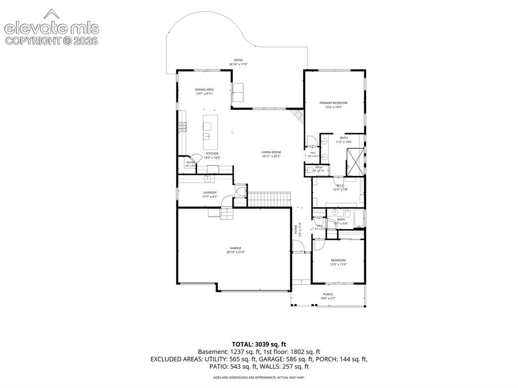 Image 33 of 37: Main Level Floorplan