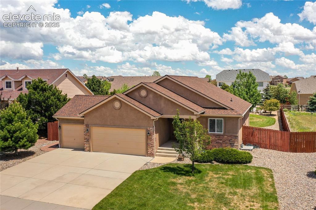 Image 1 of 49: Beautifully maintained stucco and stone exterior rancher!