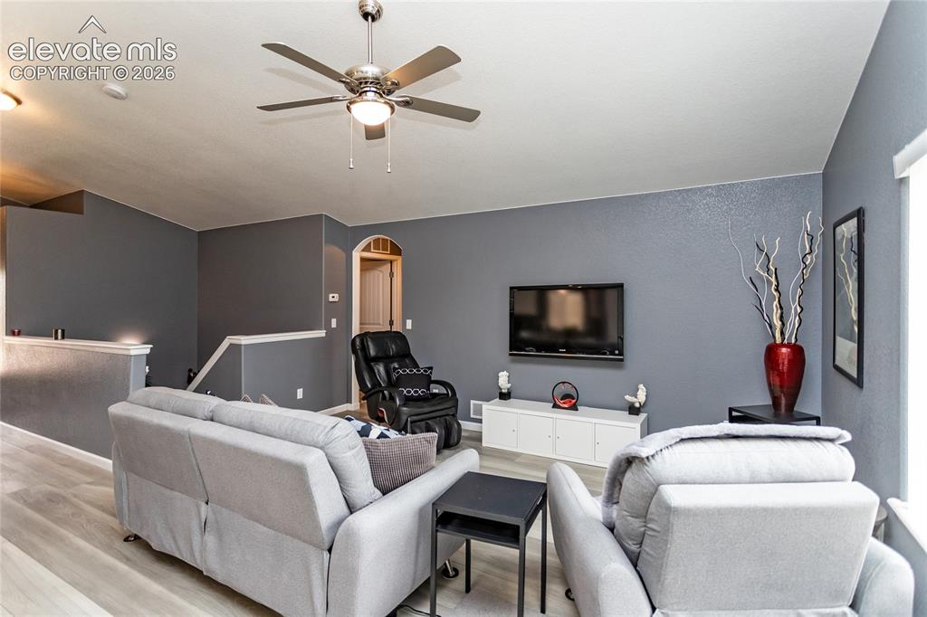 Image 9 of 49: TV mounts stay with the home.